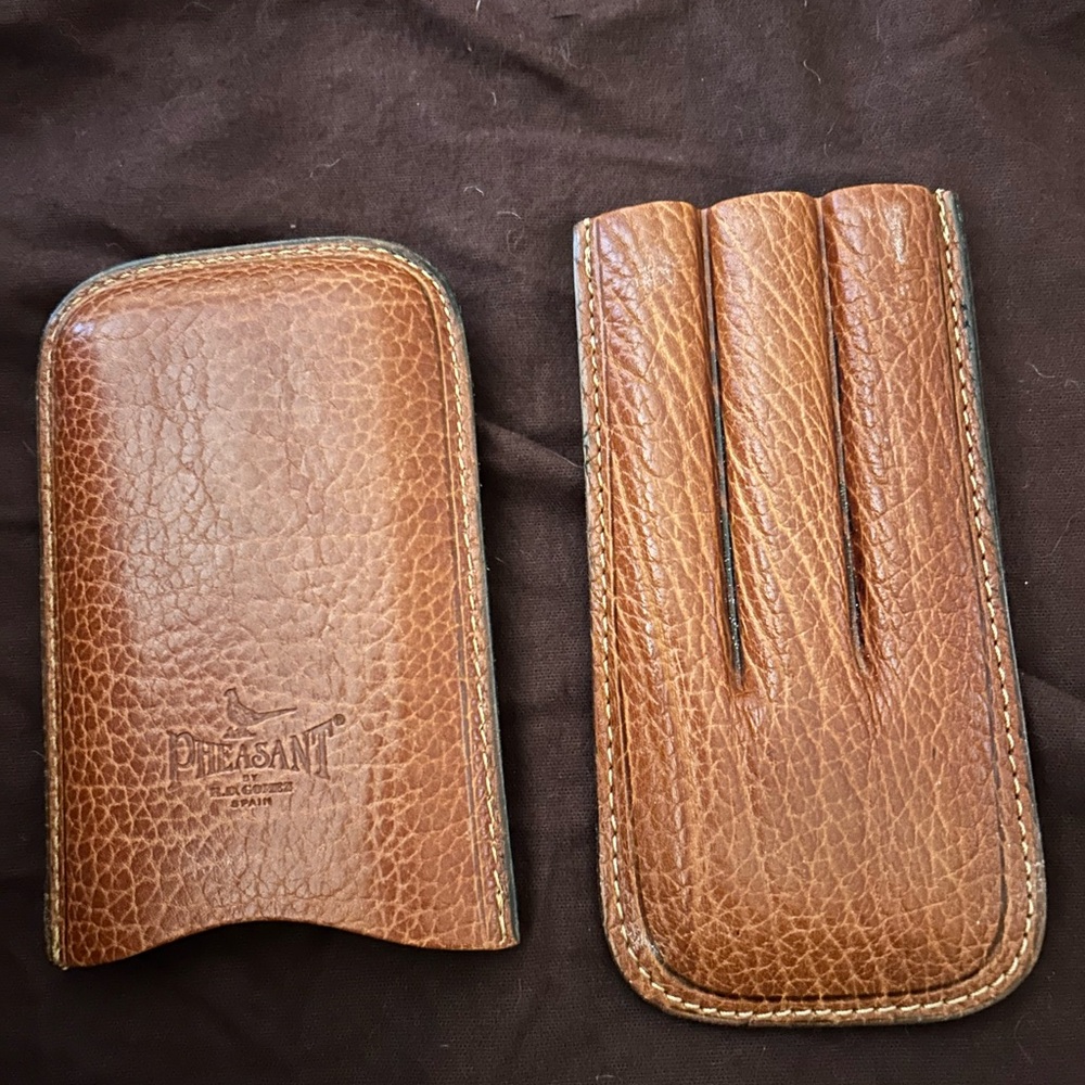 Leather Brown Cigar Case